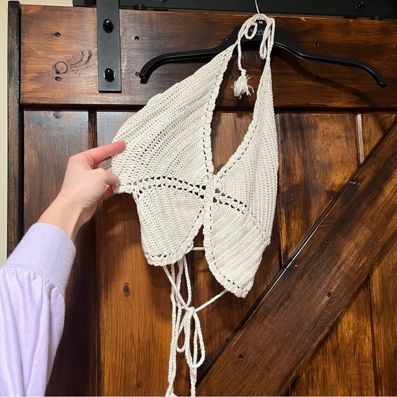 La Hearts Tops - LA Hearts Crochet Butterfly Top